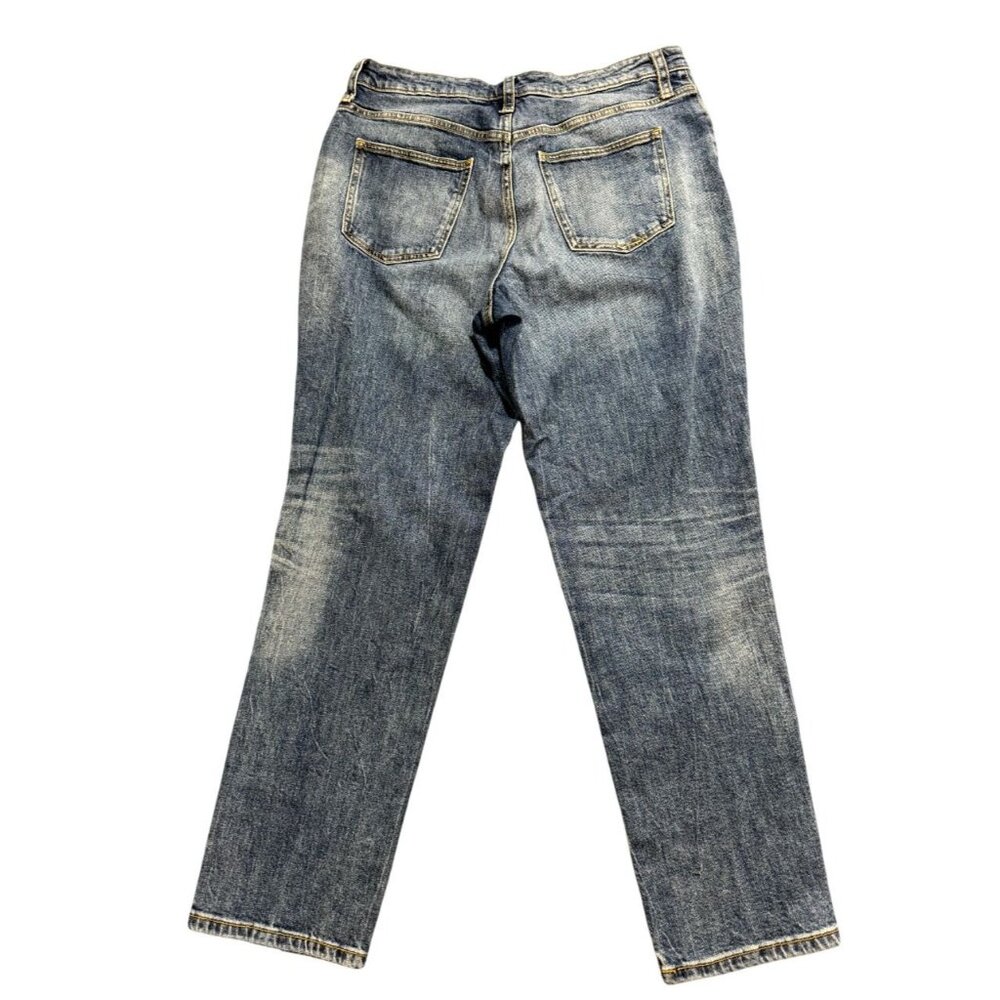 Universal Thread Jeans Ankle Skinny Mid Rise Denim Acid Wash Blue Women SZ 12/31